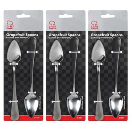Chef Craft Stainless Steel Grapefruit Spoons - 3 Packs of 2