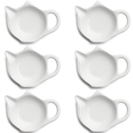 Tea Bag Holder for Used Tea Bag Teapot Shaped Tea Bag Coasters - Keep Your Tea Time Tidy and Organized with Tea Bag Saucers Set of 6