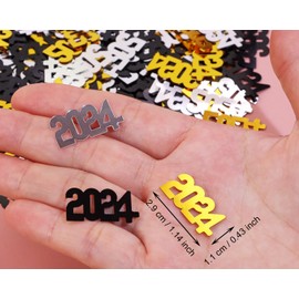 ONLYKXY New Year Table Confetti Glitter Table Decor Confetti Sprinkles Confetti Decoration for New Years Eve Party Confetti Foil Theme Thanks Giving Scatter Bless Confetti (2024, Multi-colour)
