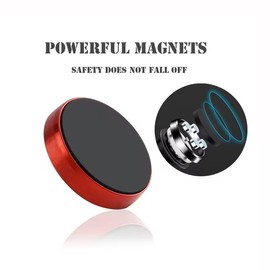 Generic Magnetic Mobile Phone Holder Car Dashboard. Dashboard Magnetic Car Mount Holder for Cell Phones and Mini Tablets (Red)
