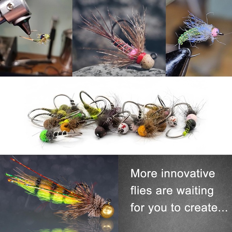 Aventik Mottled Tactical Slotted Tungsten Beads 25pcs Think Fast Think