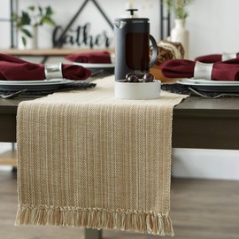 DII Tabletop Collection, Cotton, Taupe, Table Runner, 13x108