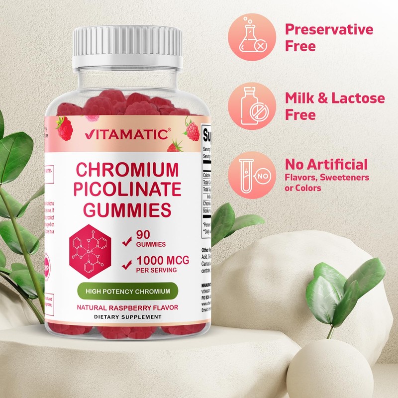 Vitamatic Vitamatic Chromium Picolinate 1000 mcg - 90 Gummies -