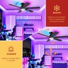 Mpayel Ceiling Fans with Lights- 52" RGB Low Profile Indoor