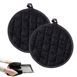 Set of 2 - Blue 20 x 20 cm Pot Holders Cotton Pot Holders Heat Resistant Non-Slip Pot Holders for Cooking Baking Kitchen Accessories