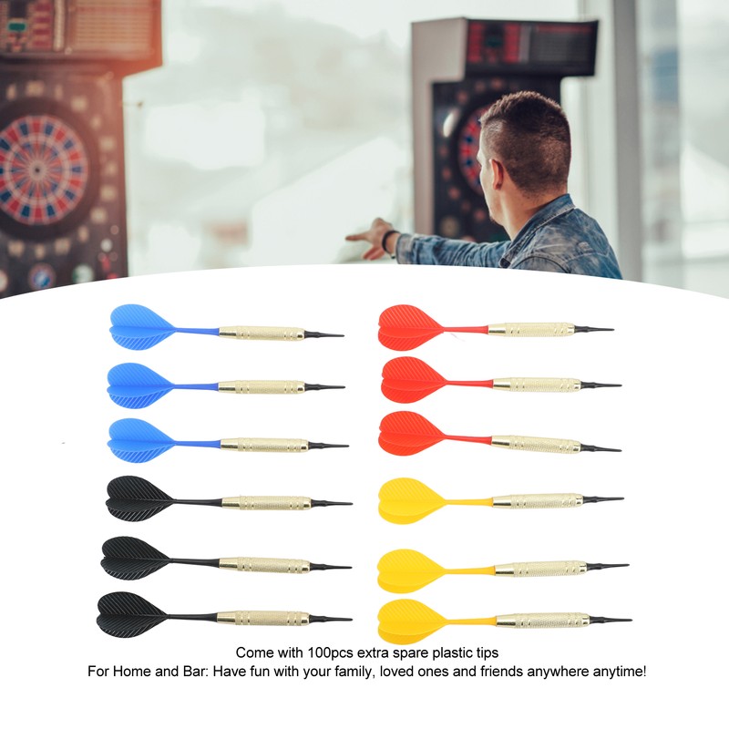 Darts Set Soft Tip Iron Shaft Anti Slip Pattern Sports