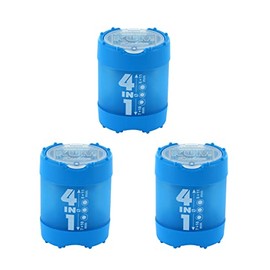 KUM - Waist Crayon with 4 en 1 Réservoir Blue, lot de 3