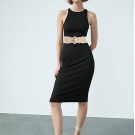 Valleycomfy Women's Elastic Wide Dress Belt,PU Leather Vintage Stretchy,25"-30"