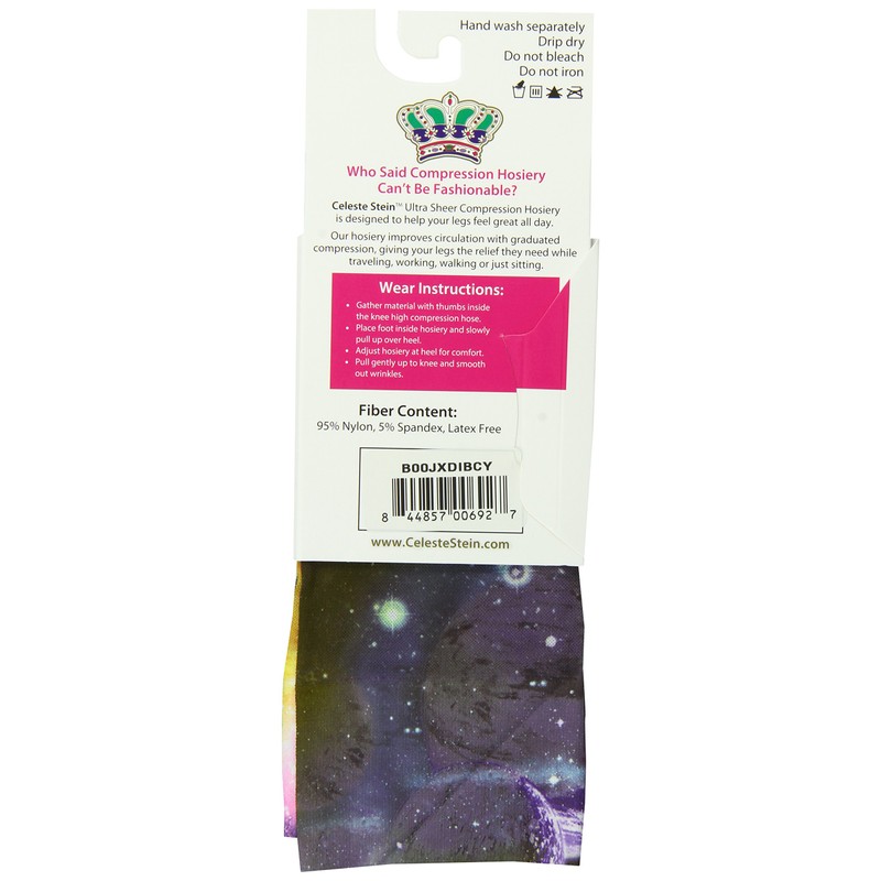 Celeste Stein Therapeutic Compression Socks, Multi Planets, 8-15 mmHg, Mild