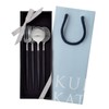 Cutipol GOA Black/Matte Silver Dessert (2 Forks and Spoons) 4