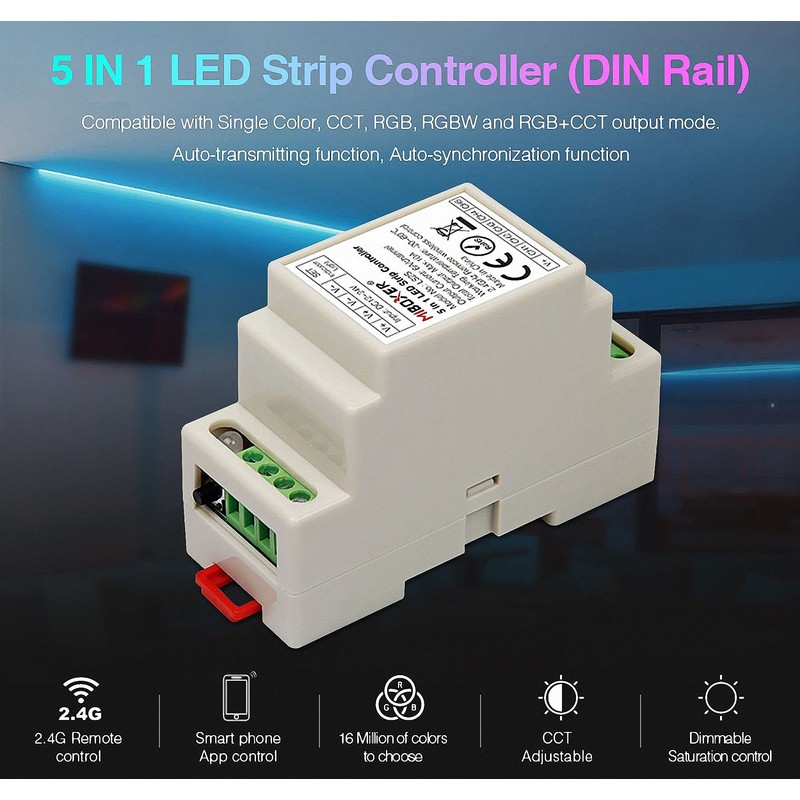 Miboxer Milight Controller 2.4G DIN Rail Controller 5 in 1