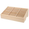 Operitacx 24-Grid Cell Phones Storage Box, Wooden Cell Phone Holder