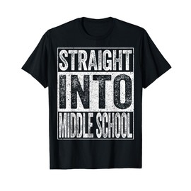 Straight Into Middle School Shirt Boy Girl Back To School T-Shirt