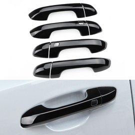 DLOVEG Exterior Door Handle Cover Compatible for Kia Sportage 2017 2018 2019 2020 2021 2022 Accessories Door Handle Protector Trim with 2 Sensors Openings Golssy Black