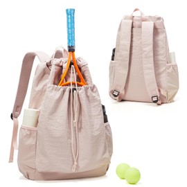 coofay Tennis Bags for Women Men Pickleball Bag Beach Tennis Racket Bag Drawstring Pickleball Tennis Backpack Badminton Bags