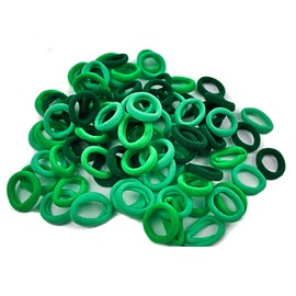 Mytoptrendz 100 Pieces Mini Soft Hair TieKids Hair Bobble Seamless Hair Band Jersey Fabric Hair Ponio for Baby Girls Kids Toddlers Ponytail Holder Hair Accessories (Green-Gradient)