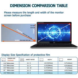 PYS 2 Pack Blue Light Screen Protector Laptop 15.6 Inch, Blue Light Filter for Laptop, Enhanced Anti Blue Light and Anti Glare, to Protect Your Eyes