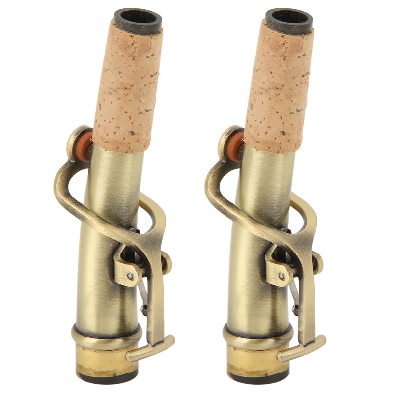 2Pcs Saxophone Neck Metal Straight Curved Accessory Replacement Set Kit