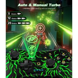 Wireless Switch Controller for Nintendo Switch 2/Switch Controller/Lite/OLED Controller, Switch Controller with a Mouse Touch Feeling on Back Buttons, Extra Switch Pro Controller with Wake-up,Programmable, Turbo Function