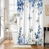 MYYJYY Blue Eucalyptus Leaves Shower Curtain for Bathroom 70" W