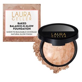 LAURA GELLER NEW YORK Baked Balance-N-Glow - Base iluminadora, tono Pálido - Cobertura ligera a media - Acabado satinado