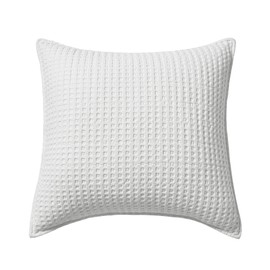Levtex Home - Mills Waffle - Decorative Pillow - Poly Filled - Bright White - Sham Size (20 x 20in.)