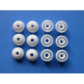 12 Medium Eartips Earbuds for Monster Beats Dr. Dre Tour, urBeats and Powerbeats (White)