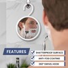 MIRRORVANA Hangable Round Fogless Shower Shaving Mirror with 360° Swivel
