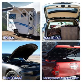 X AUTOHAUX 2 Pcs 15inch 67lb/298N Red Lift Supports Struts Shocks Gas Spring with Wrench Universal for RV Car Truck Boat