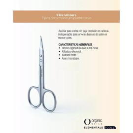 Organic Nail Tijera para manicure punta curva organic nails