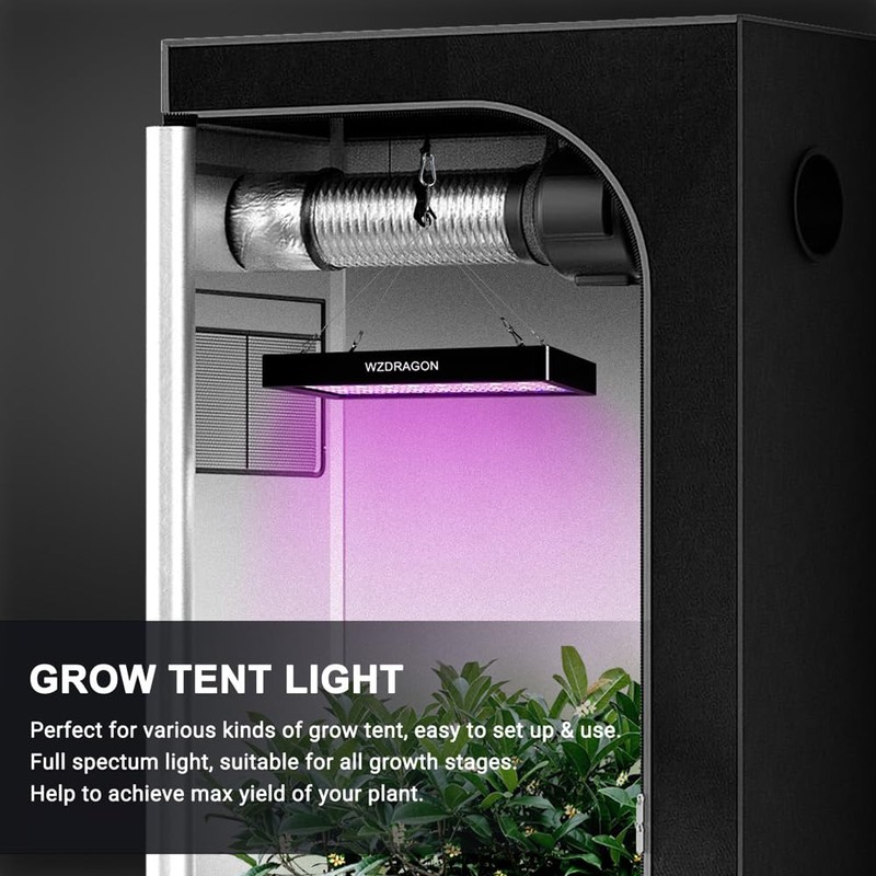 WZDRAGON Upgraded BW2000 LED Grow Lights Double Chips Full Spectrum