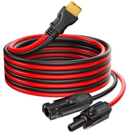 Solar Panel Plug to XT60 Charge Cable,PixelMan,10AWG Solar Connector to XT60 Cable with Upgraded XT60 Adapter, Solar Extension Cable (Solar Connector to XT60-3.2 Ft)
