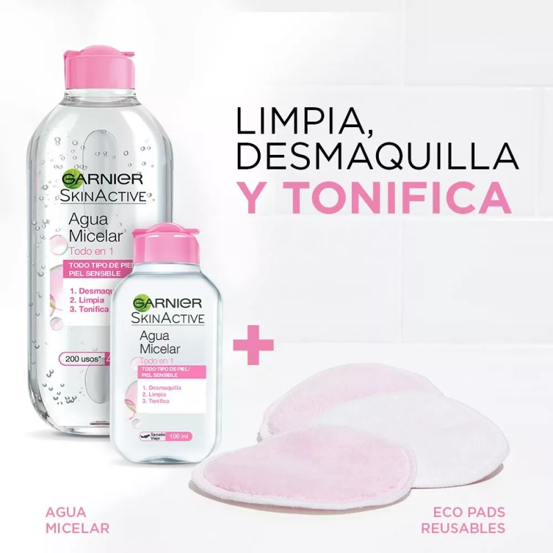 Garnier Kit Garnier Skin Active Agua Micelar Todo En 1,