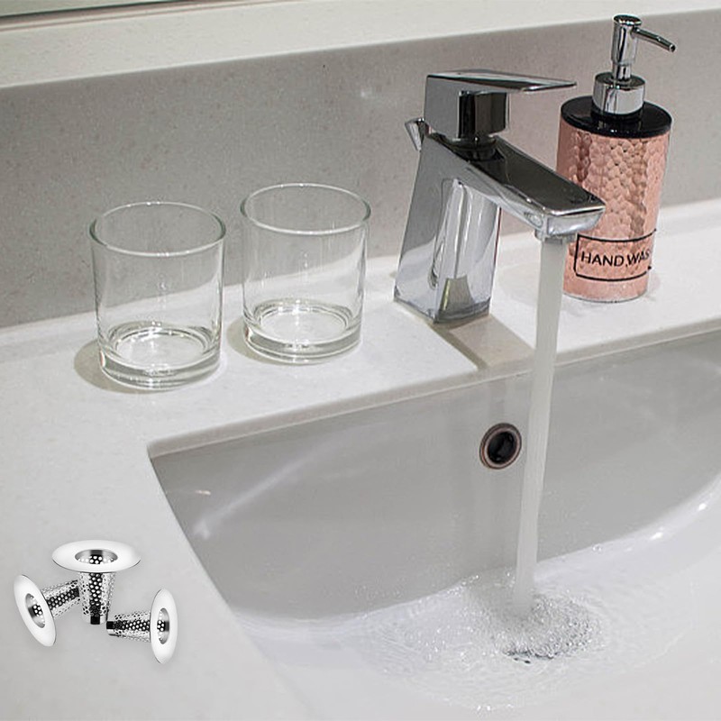 PARFCO Drain Strainer, 3 Pieces Strainer Shower Drain Hair, Stainless