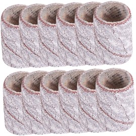 Healvian 200pcs Nail Art White Sand Circle Manicure Band Nail Grinder Bands Drill Sanding Bands Grinding Polisher Sand Bands Sanding Bands for Nail Drill Fine Grit Nail Art Kit Nails Gel