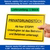 Safety Sign "PRIVATGRUNDSTÜCK - Ab hier Stop!", 1 Piece, 30