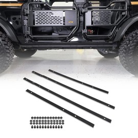 IAG I-Line Side Skirt Pinch Weld Covers (Black Powder Coated Steel) for Ford Bronco 4 Door 2021-2024+ (Not Sport)