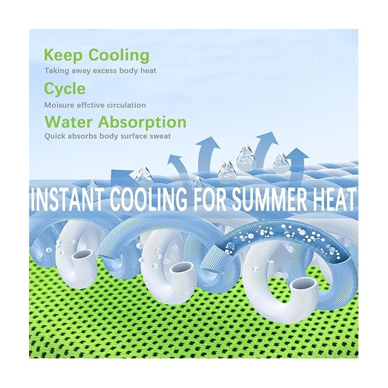 4Pack Cooling Towels (35.4''x 12") Soft Breathable Chilly Towel for