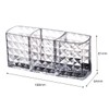 IWOWHERO Acrylic Transparent Makeup Brush Holder Stylish Cosmetic Storage Box