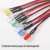 90PCS 12V LED Lights Emitting Diodes 5mm 7 Colors Pre