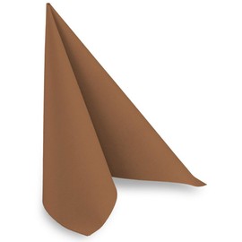 Airlaid Napkins 40 x 40 cm Brown 1/4 Fold Pack of 50