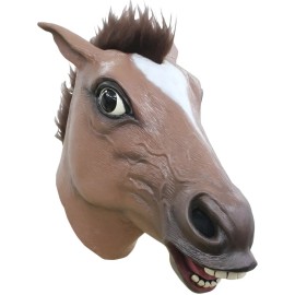 Máscara Caballo Brown Horseman Animales Halloween Ghoulish Color Café