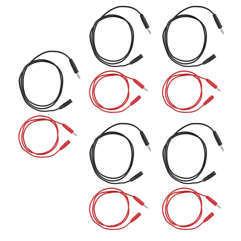 5 Set 4mm Banana Plug Test Lead Male to Female