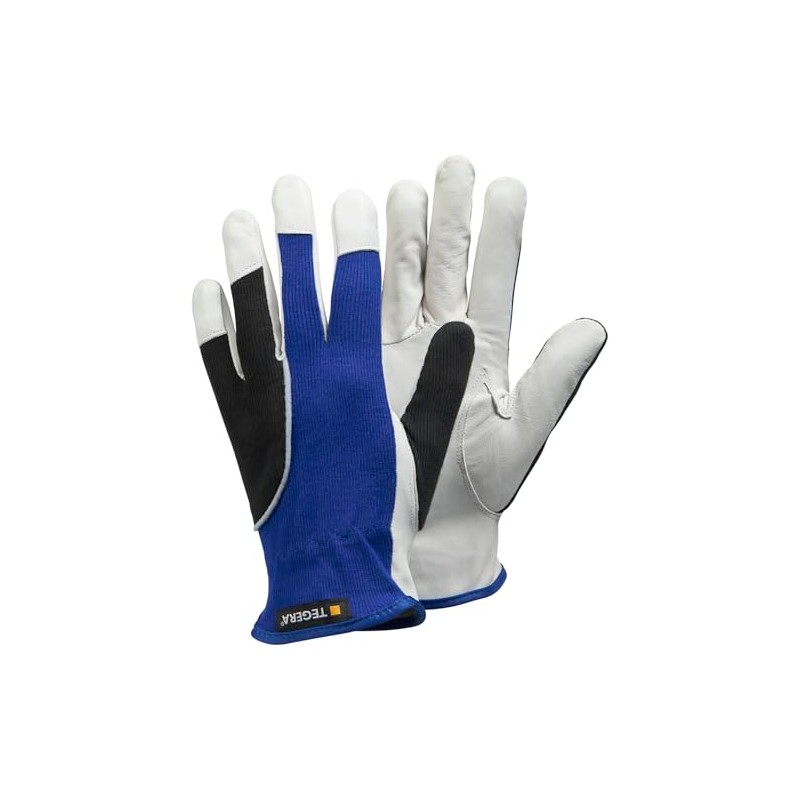 Ejendals Tegera 12 Leather Gloves, Size 11, Blue/White/Black, 12-11