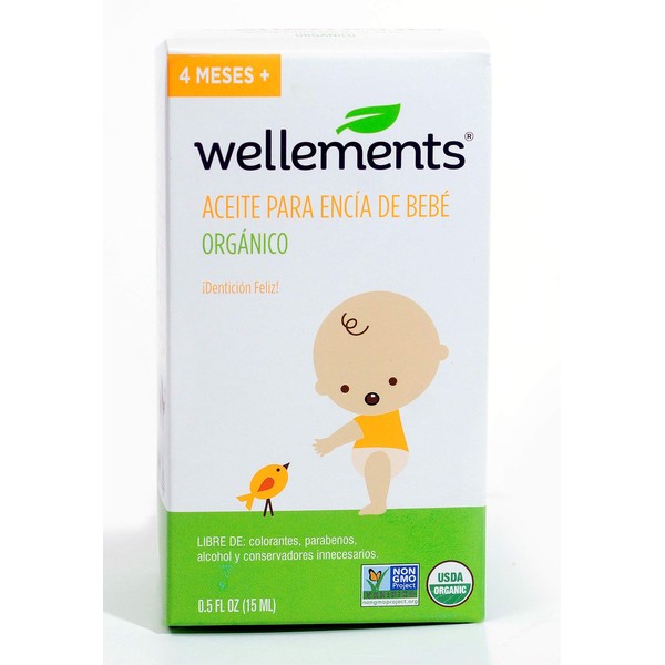 Wellements Aceite Para Encía de Bebé Orgánico/Baby Tooth Oil/Dentición 15 ML