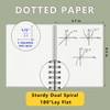 WRENBEN 2PCS Dotted Spiral Notebook 5.7" x 8.3" with 120gsm