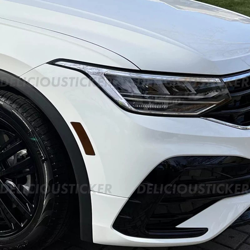 Deliciousticker Fits 2022-2024 VW Tiguan Front Side Markers Decals Smoke