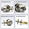 Solidware Entry Door Knob and Single Cylinder Deadbolt Combo,Keyed Alike
