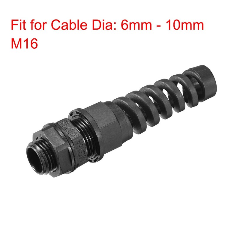 sourcing map M16 Cable Gland Waterproof IP68 Nylon Connection for