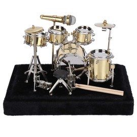 BORDSTRACT Mini Drum Set Model, Musical Instrument Display Kit for Home Decor & Gifts, Miniature Ornaments Craft, for Holidays, Graduation